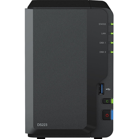 Synology DiskStation DS223 2-Bay NAS Enclosure, Realtek RTD1619B