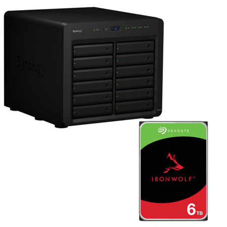 Synology DiskStation DS3622xs+ 12-Bay NAS Enclosure, Bundle with Seagate IronWolf Pro 6TB SATA III 3.5" Internal NAS HDD, 7200 RPM (CMR)