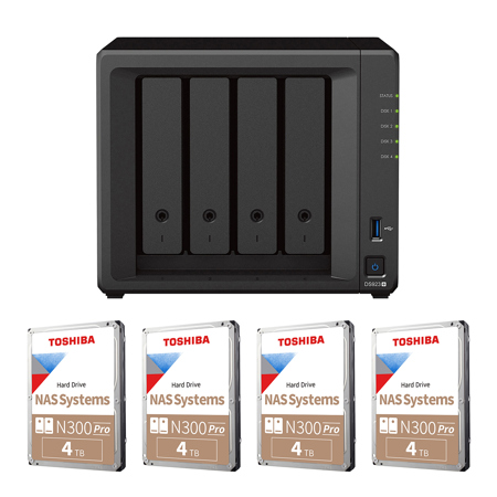 Synology DiskStation DS923+ 4-Bay NAS Enclosure w/4x N300 Pro 4TB Internal HDD