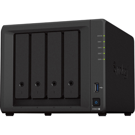 Synology DiskStation DS923+ 4-Bay NAS Enclosure, AMD Ryzen R1600 CPU, Diskless