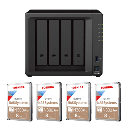 Synology DiskStation DS923+ 4-Bay NAS Enclosure w/4x Red Plus 8TB Internal HDD