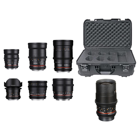 Samyang 14, 24, 35, 50, 85, 100, 135mm Cine DS Lens Kit for MFT with Case