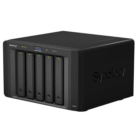 Synology DX517 5-Bay Expansion Unit, 3.5"/2.5" Drive Bays, DiskStation Manager, Diskless
