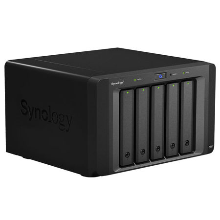 Synology DX517 5-Bay Expansion Unit, 3.5"/2.5" Drive Bays, DiskStation Manager, Diskless