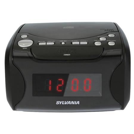 Sylvania SCR4986 USB-Charging Alarm Clock Radio with CD Player