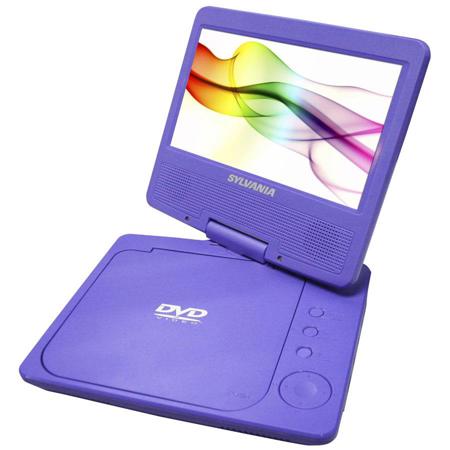 Sylvania SDVD7027 7" Swivel-Screen DVD Player, Purple