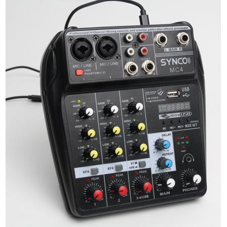 Synco Audio MC4 4-Channel Audio Mixer with USB Audio Interface