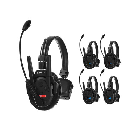 Synco Audio Xtalk XPro 5-Person Wireless Intercom System w/5x Single-Ear Headset