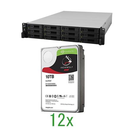 Synology RackStation RS3617RPxs 3U 12-Bay NAS Enclosure W/12x Seagate 10TB HD