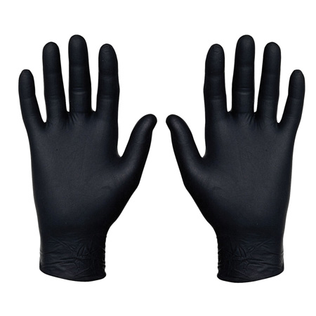 Sysco Nitrile Food Service Gloves, Extra Large, Black, 100-Pack