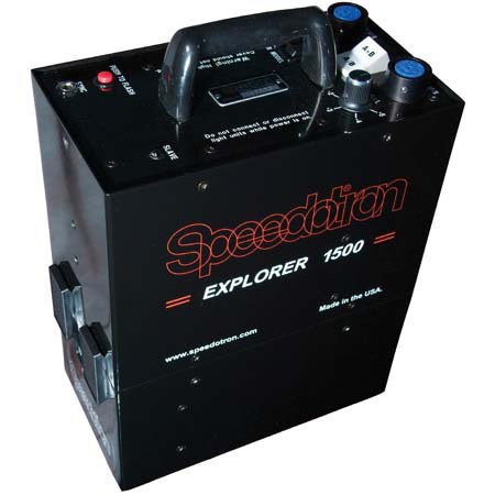 Speedotron Black Line Explorer 1500 Portable Battery Power Supply, 1,500 Watt Second, Two Outlet Asymetrical Power Pack.