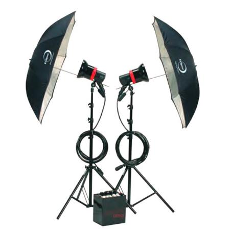Speedotron 1205LS Two Light Travel System: Power Supply, Light Unit, Reflector
