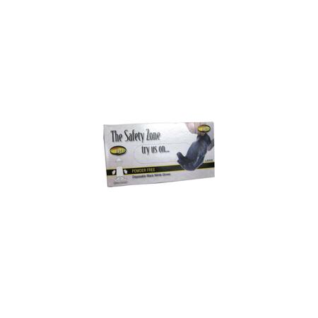 The Safety Zone 5 Mil Black Nitrile Powder Free Gloves, 100/Box, Large