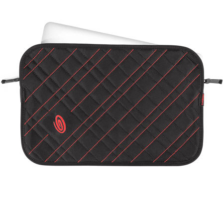 Timbuk2 15P Plush Layer 15" Laptop Sleeve, Matte Black / Bixi Red