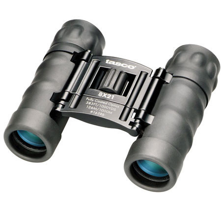 Tasco 8x 21mm Essentials Roof Prism Binocular, Clamshell Packaging