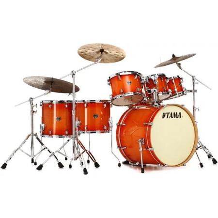 Tama CL72S Superstar Classic 7 Piece Shell Kit, Tangerine Lacquer Burst