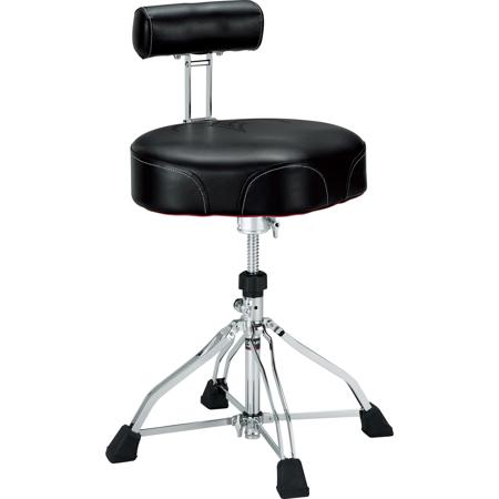 Tama HT741B 1st Chair Ergo-Rider Drum Throne with Back Rest and Drum Key, Black