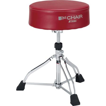 Tama HT830R 1st Chair Round Rider XL Trio Spin Up Base Drum Throne, 20.25 - 26.37" Height Adjustable, Red