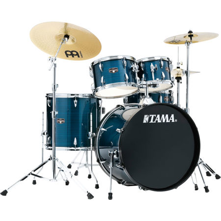 Tama IE52C Imperialstar 5-Piece Complete Kit with Meinl HCS Cymbals, Hairline Blue