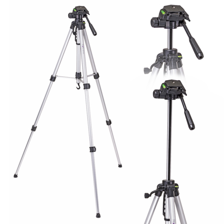 Takama 66 Inch Video Tripod With Fluid Head - 3 Section Aluminum Tripod For Cameras Up To 10 Lbs