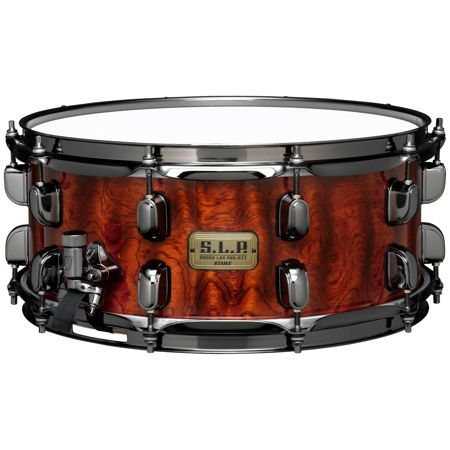 Tama LGB146NQB 12 Ply G-Bubinga 6x14" Snare Drum,Natural Quilted Bubinga