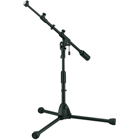 Tama MS456LBK Tripod Low-Profile Telescoping Boom Stand, Height 17" to 24"