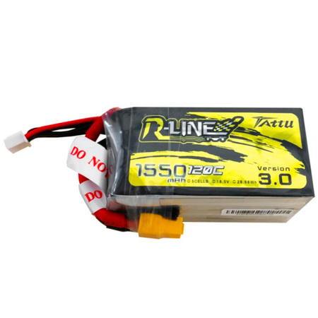 Tattu R-Line Version 3.0 1550mAh 18.5V 120C 5S1P Lipo Battery Pack w/XT60 Plug
