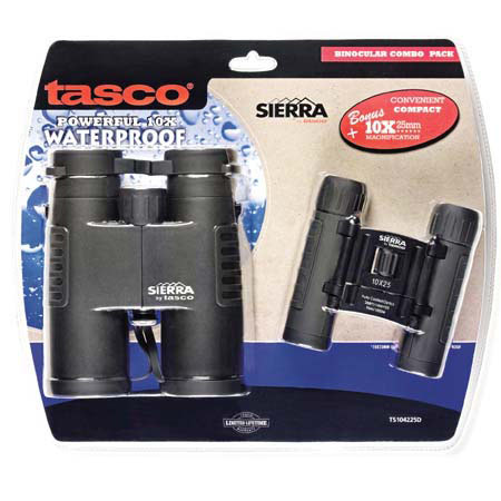 Tasco 10x42/10x25 Sierra Series Pack, Prism Binoculars