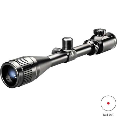 Tasco 2.5-10x42mm Target/Varmint Riflescope with Illuminated Red Dot Reticle.