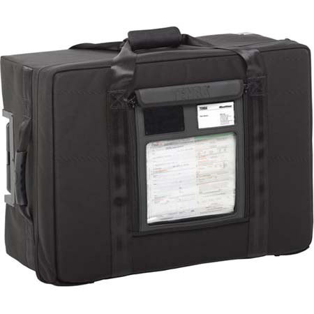 AW-XMP Attache Style Multi Purpose Extra Large Air Case with Wheels, Datapanel and Padded Divider Interior.
