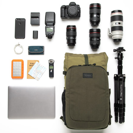 Tenba Fulton V2 16L Backpack for Mirrorless or DSLR Camera, Tan/Olive