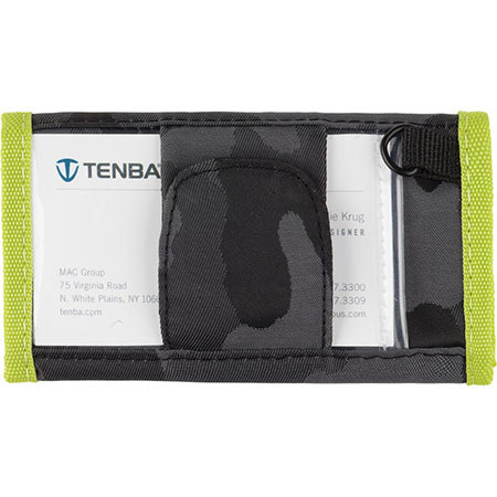 Tenba Reload SD 9 Card Wallet, Black Camouflage/Lime