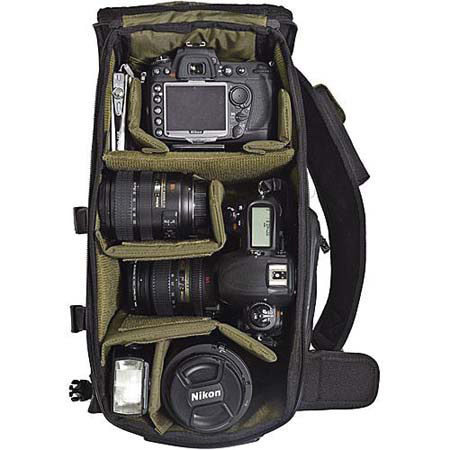 Tenba 632631 Shootout Convertible Sling Bag,Black/Olive