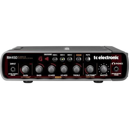 TC Electronic RH450 450W Bass Amp 2.0 Head with 4-Band Semi-Parametric Equalizer