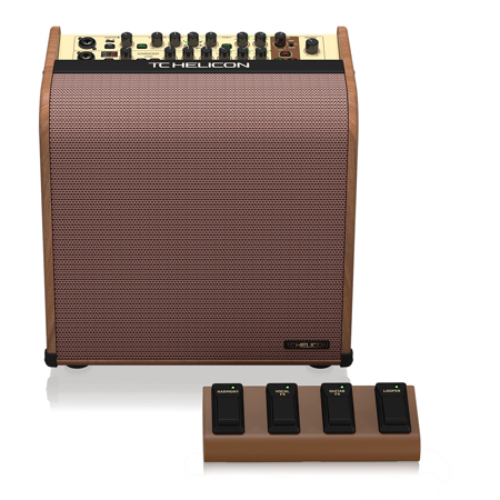 TC Helicon Harmony V100 100W 2-Channel Acoustic Amplifier & 4-Button Footswitch