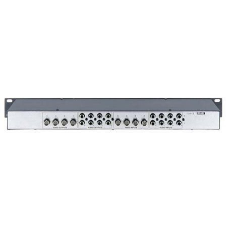 TecNec Distributers OMX-9055 4x4 Video / Stereo Audio Matrix Switcher. #OMX9055