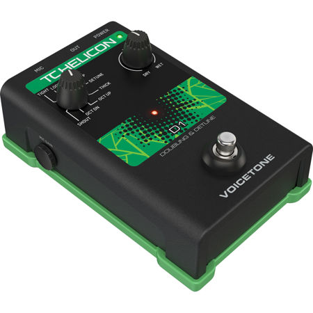 TC Helicon Helicon VoiceTone D1 Single-Button Stompbox for Realistic Vocal Doubling Effects