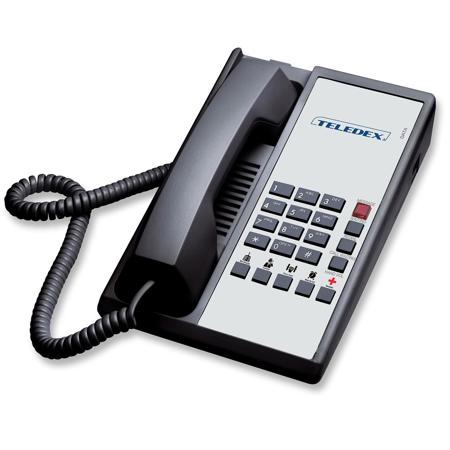 Teledex Diamond +5 Hotel Hospitality Single Line Analog Corded Telephone, Black