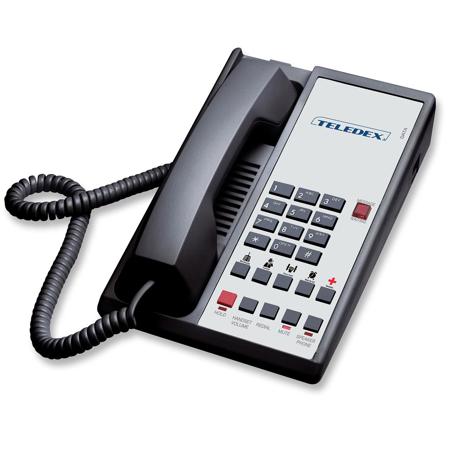 Teledex Diamond +S-5 Hotel Hospitality 1-Line Analog Corded Speakerphone, Black