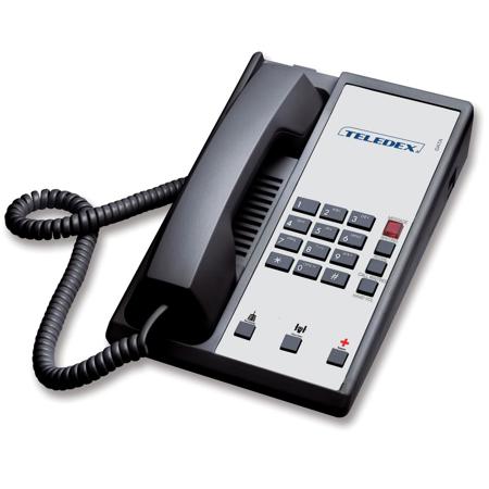 Teledex Diamond +3 Hotel Hospitality Single Line Analog Corded Telephone, Black