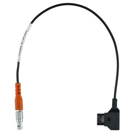 Teradek Straight 2-Pin to Right Angle D-Tap RT Power Cable, 15.7"