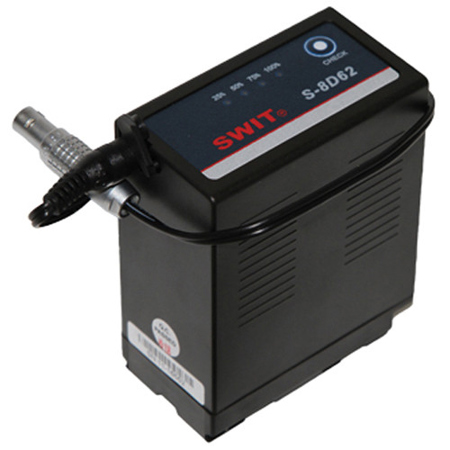 Teradek Panasonic D54 Battery with 10" Barrel Adapter to 2-Pin Lemo Cable
