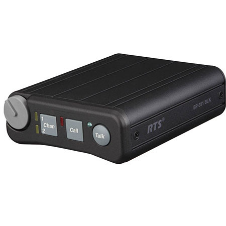 Telex BP-351 Dual Channel Metal Beltpack Headset Station with 5-Pin XLR, Black