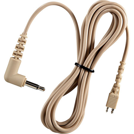 Telex CMT-92 5' Telethin Cord Cable with Right-Angle Miniature Connector for Intercom Headphones and Headsets, Gray