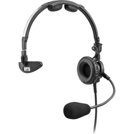 Telex LH-300 RTS Single-Sided Broadcast Headset, XLR 4-Pin Male Connector