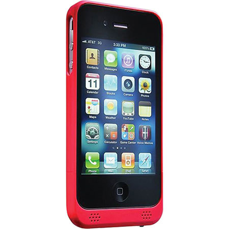 Tekkeon myPower Battery Case for iPhone 4, Red