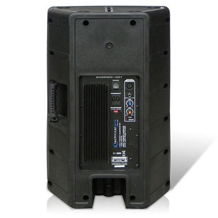 Technical Pro 15" Powered ABS Molded Subwoofer, Black