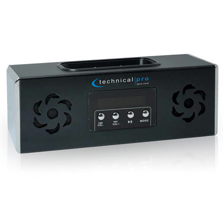 Technical Pro Boombox2 Portable Battery Powered Speaker, Black
