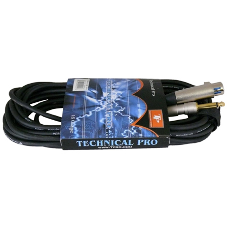 Technical Pro C-QXF-1615 15' 1/4" to XLR Female Audio Cable, 16 Gauge