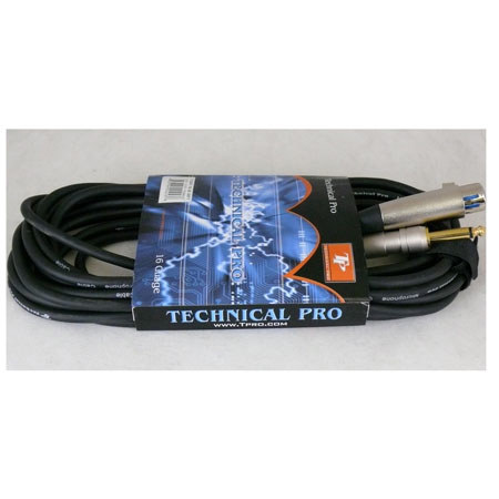Technical Pro C-QXF-183 3' 1/4" to XLR Female Audio Cable, 18 Gauge